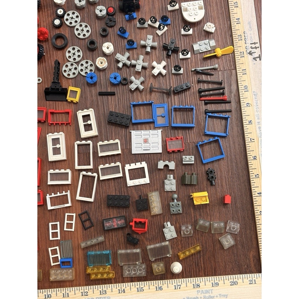 Lego Pieces Lot Tires Axle Door Window Flag Boat Steering Wheel Propeller Pulley - Picture 6 of 8